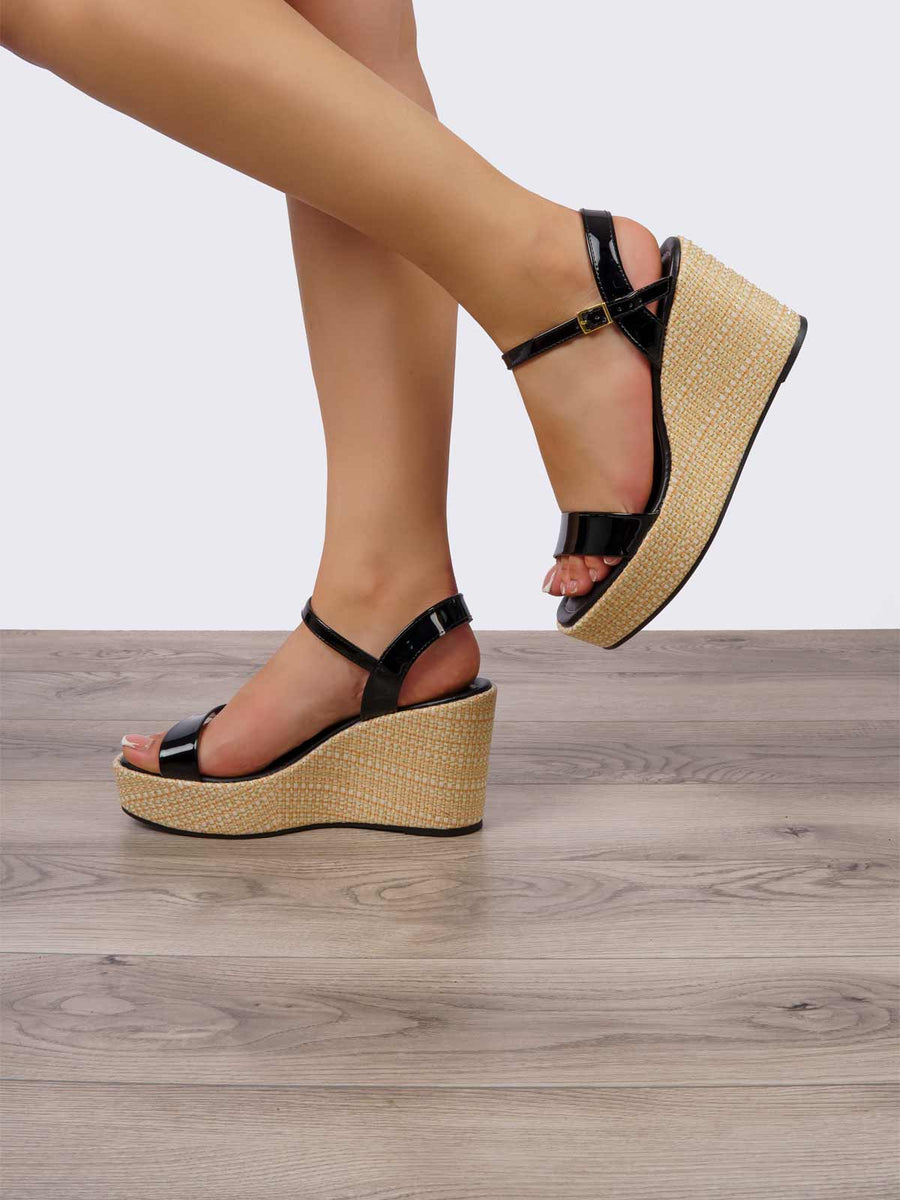 Sandalia Plataforma Negro Moleca – - Main Image