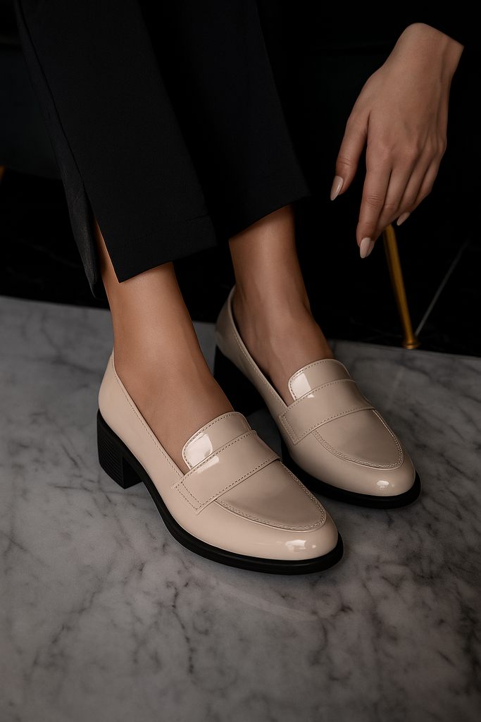 Mocasín Ejecutivo Charol Beige ADDIC NZF138CBE