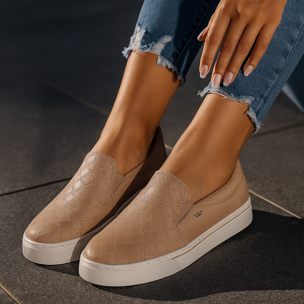 Tenis Casual Beige Viamarte VM016.023BE