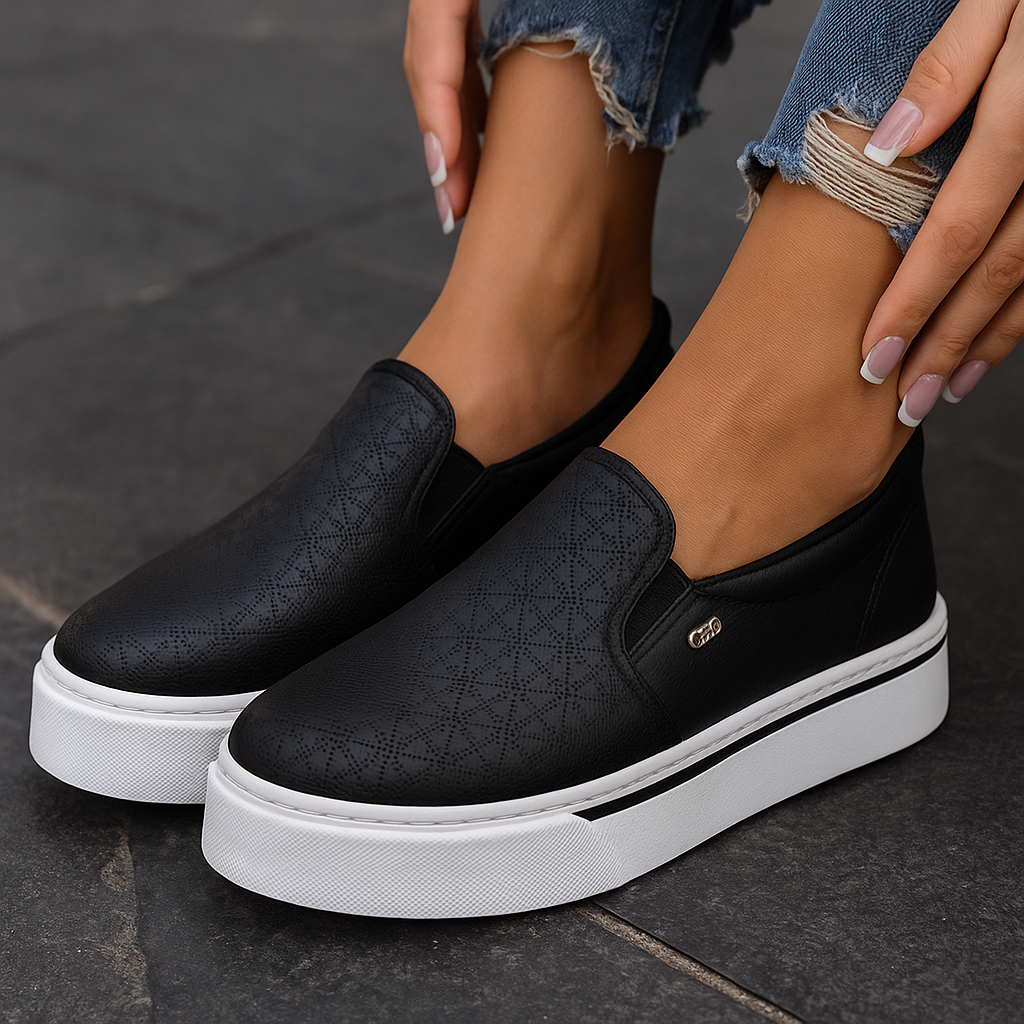 Tenis Casual  Negro Viamarte VM016.023NE