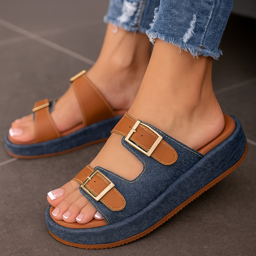 Sandalia Casual Jeans Miel ADDIC WIL7822JEMI