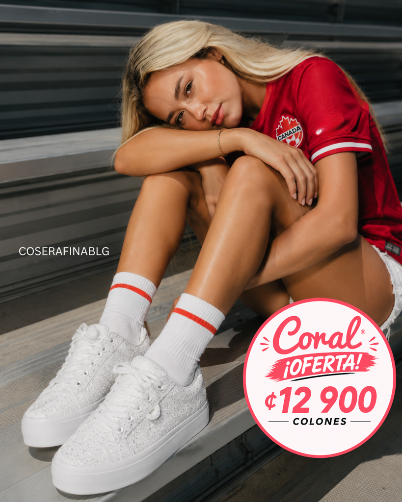 Tenis Casual Blanco Glitter Serafina COSERAFINABLG