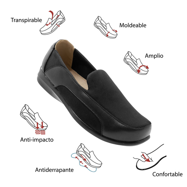 Mocasín Negro Addiction to Comfort ADC5055NE