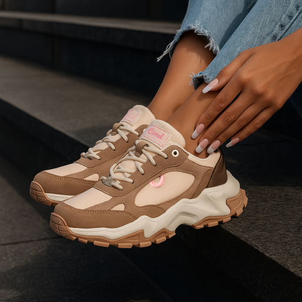 Tenis Casual Dama Beige Coral Hirono COHIRONOBE