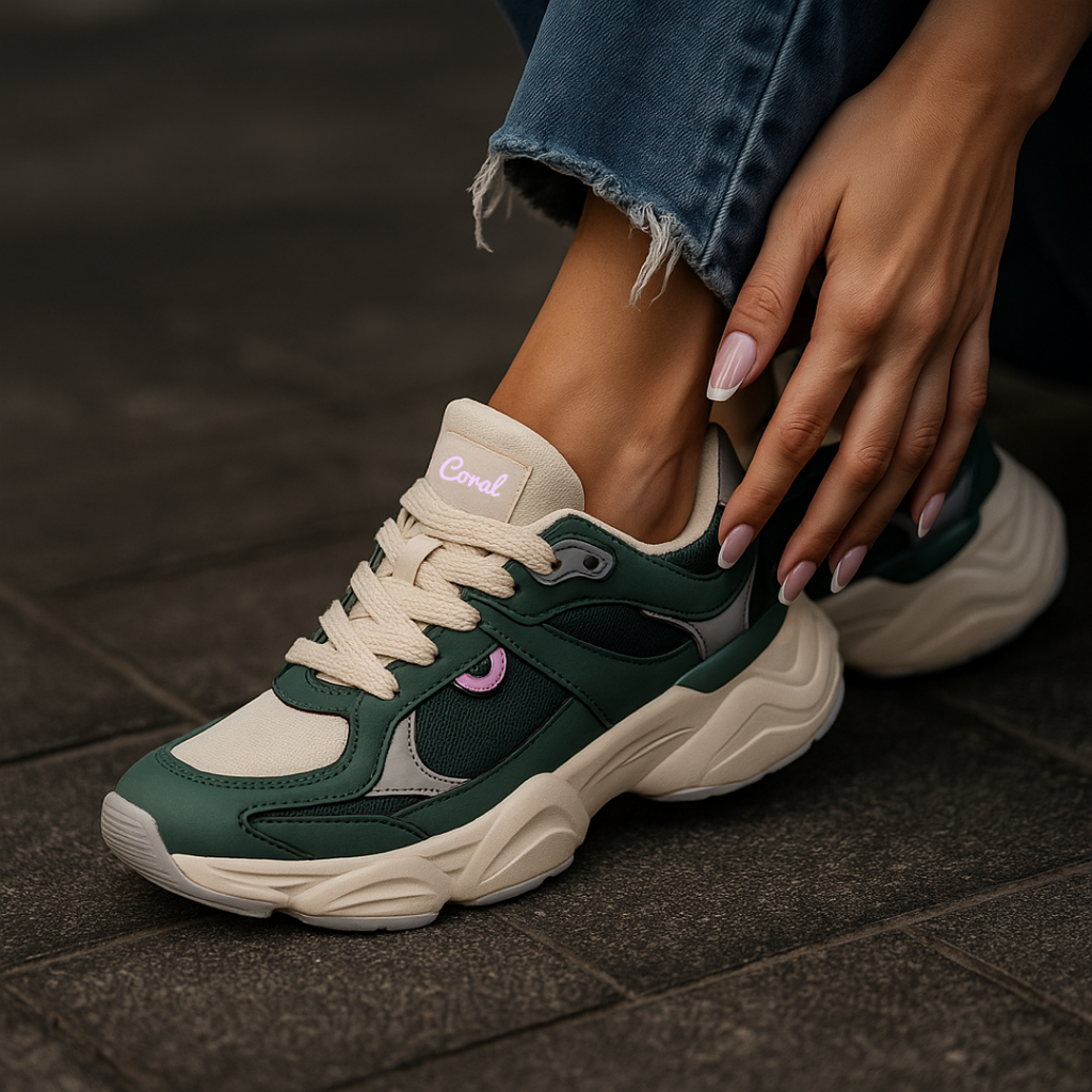 Tenis Casual Verde Coral Hayami COHAYAMIVE