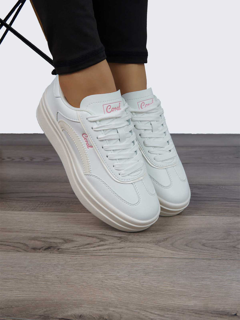 Tenis Casual Blanco Coral Naoko CONAOKOBL