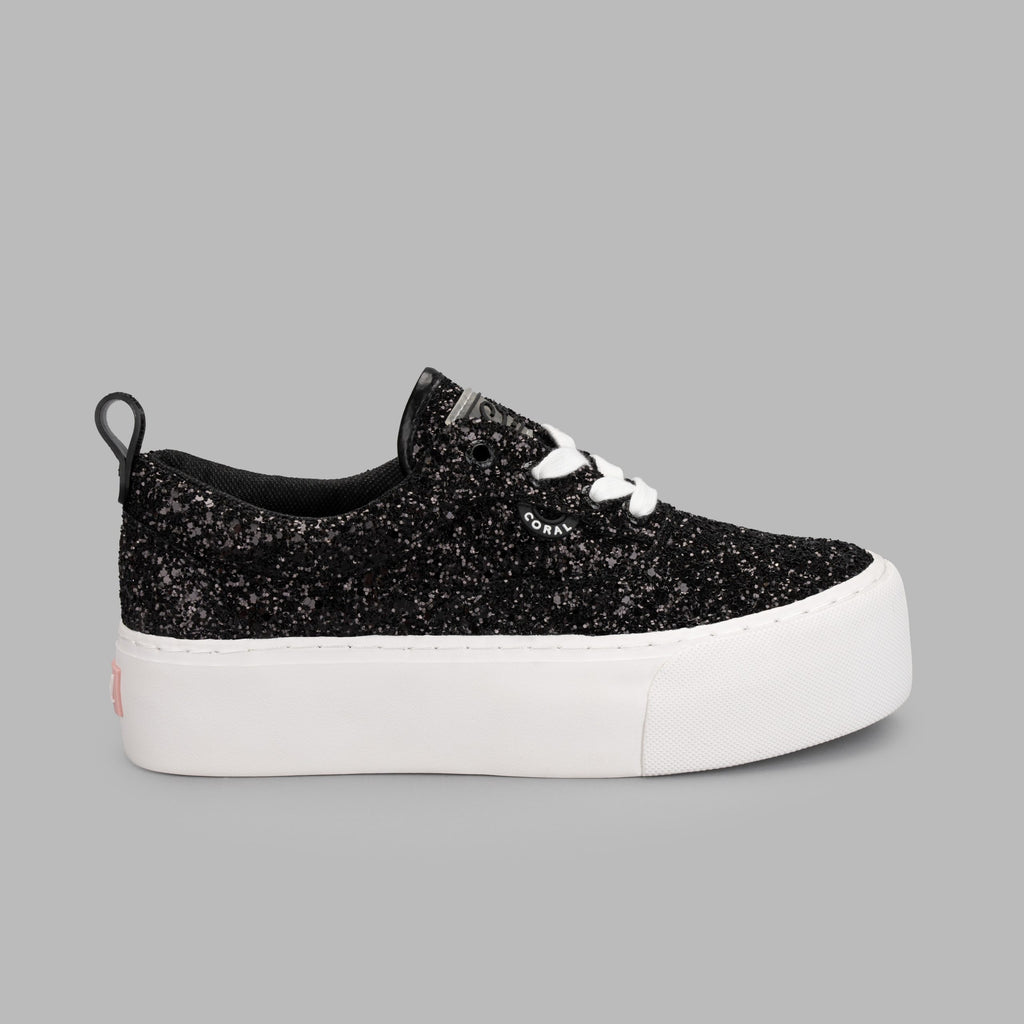 Tenis Casual Negro Glitter Coral Natsumi CONATSUMIGNE