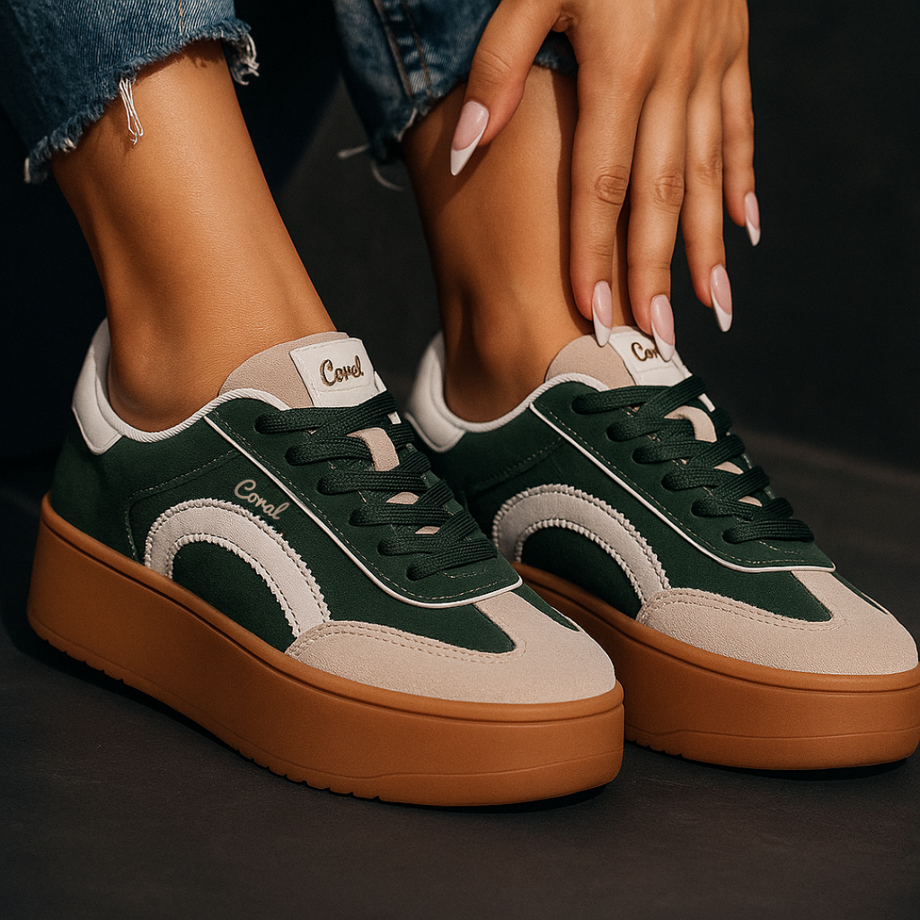 Tenis Casual Verde Coral NAOKO CONAOKOVE