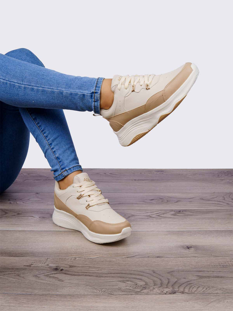 Tenis Casual Beige ADDIC DUF12BECA