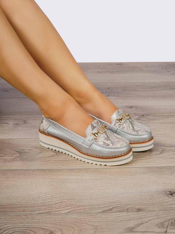 Mocasín Plata ADDIC GAB405PL