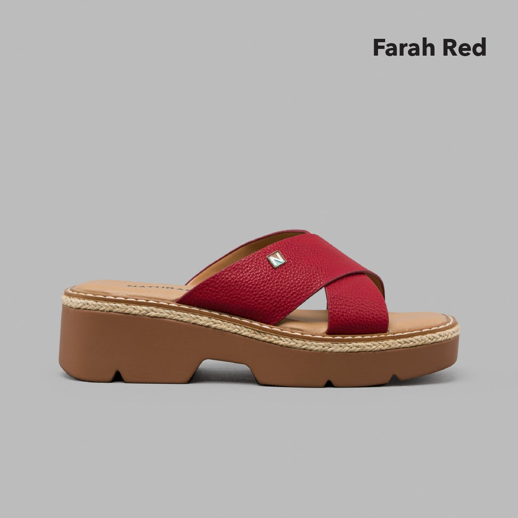 Sandalia  Rojo Natural Farah NAFARAHRO