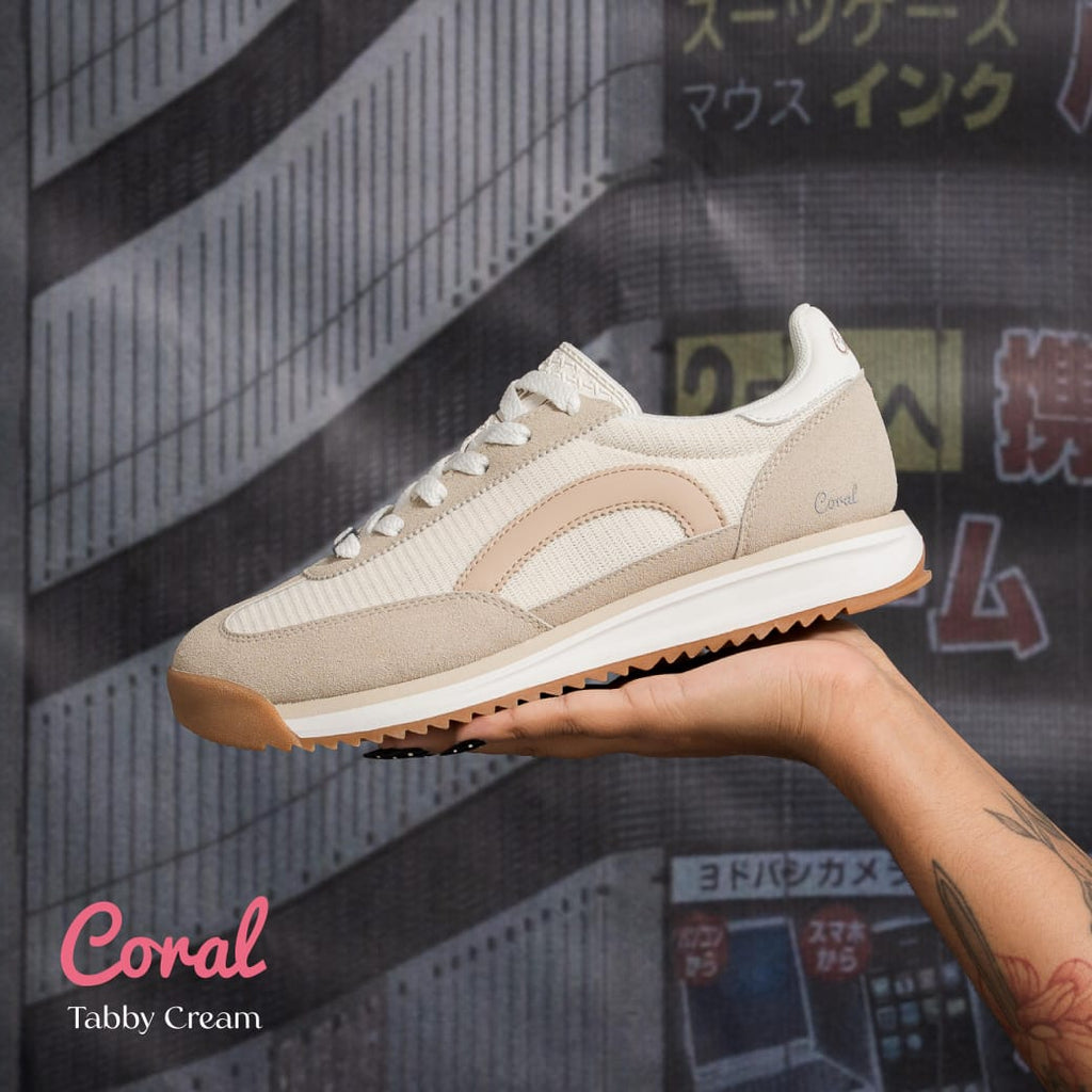Tenis Casual Crema Coral Tabby COTABBYCRM