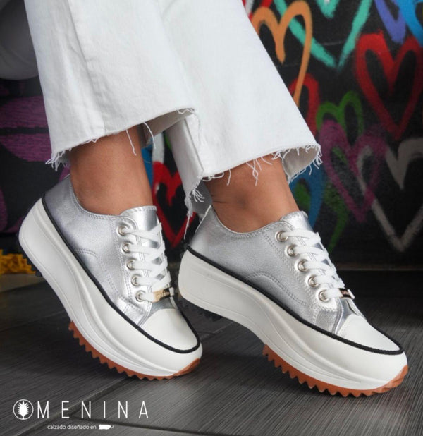 Tenis Casual Plata MENINA MEKYLEI2PL