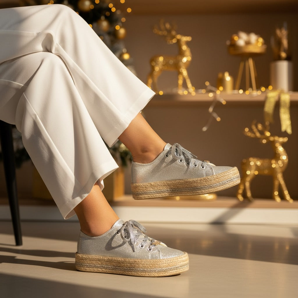 Tenis Casual Plata MENINA Malaga 3 MEMALAGA3PL