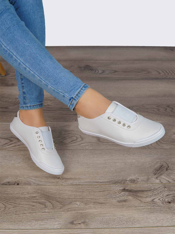 Tenis Casual Blanco Plata Moleca MA5109.794BLP