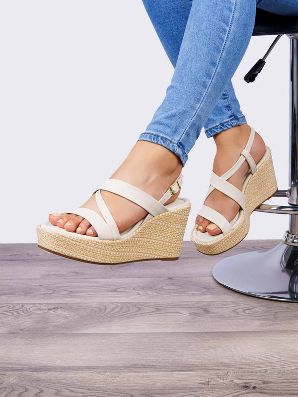 Sandalia Plataforma Blanco Moleca MA5492.101BLOF