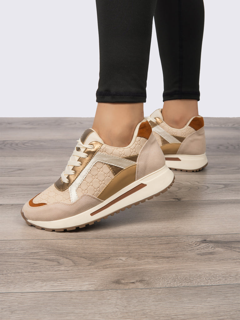 Tenis Casual Dama Beige ADDIC  MAR03BE