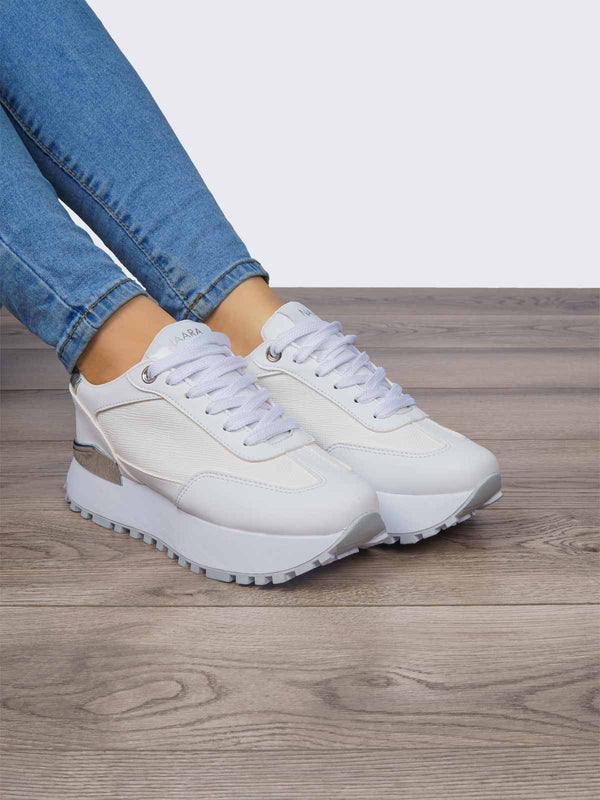 Tenis Casual Blanco NAARA NAR26BL