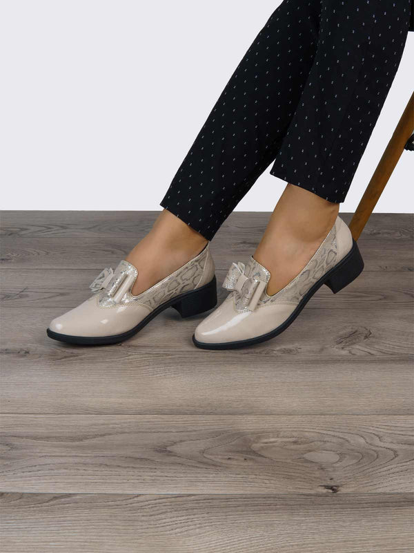 Mocasín Ejecutivo  Animal Print Beige ADDIC NZF131APRBE