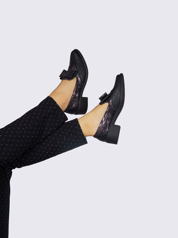 Mocasín Ejecutivo  Animal Print Negro ADDIC NZF131APRCNE