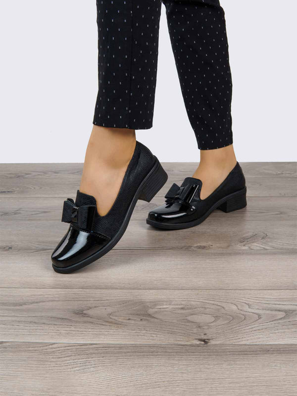 Mocasín Ejecutivo Charol Animal Print Negro ADDIC NZF202CAPRNE