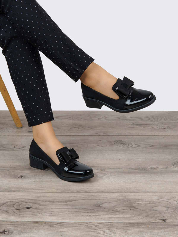 Mocasín Ejecutivo Charol Gamuza Negro ADDIC NZF202CGNE