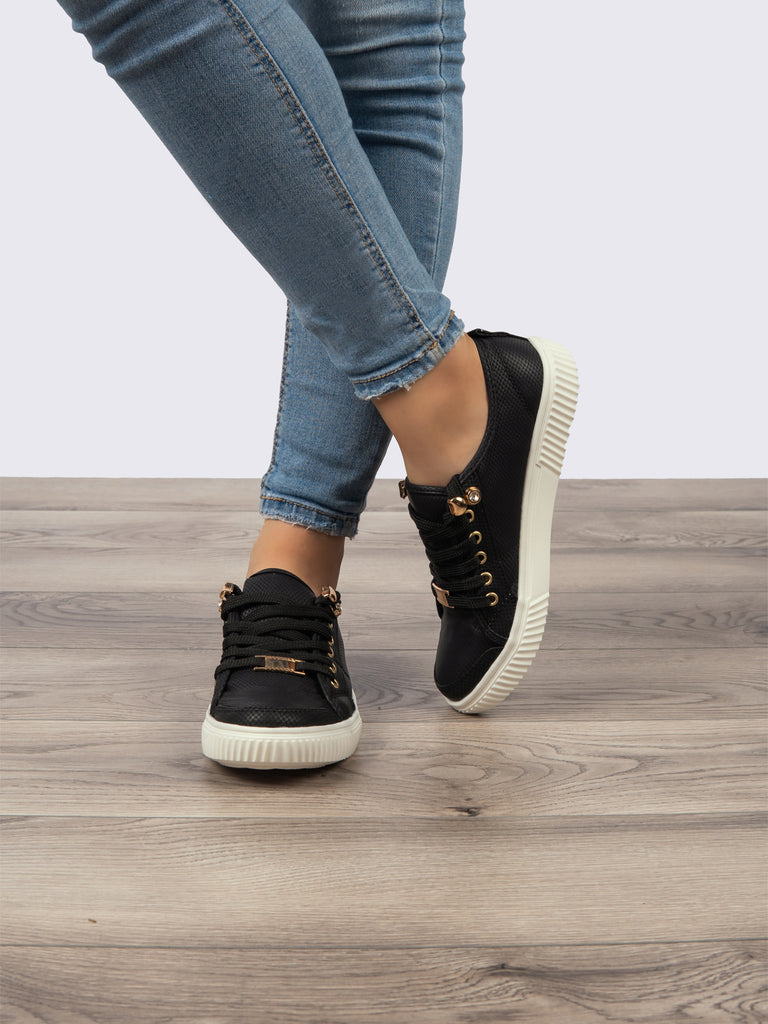 Tenis Casual Negro ADDIC SAB724NE
