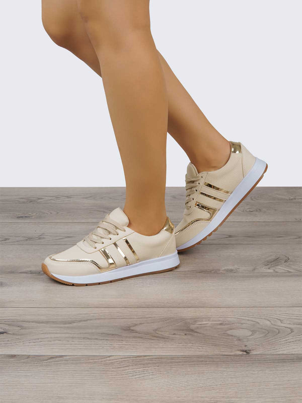 Tenis Casual Beige ADDIC SAB810BE