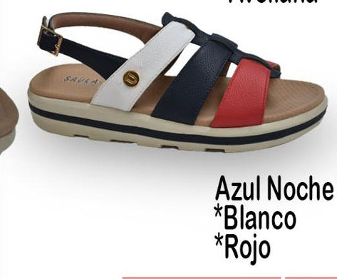 Sandalia Casual Azul Combinado Saula SAU26018AZCB - www.zitiocr.com