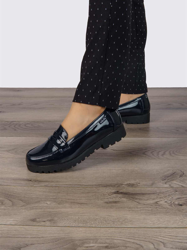 Mocasin Charol Azul Sabata 75 SBLAYLAAZ