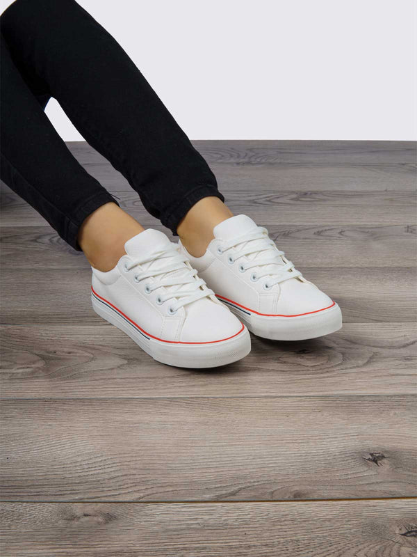 Tenis Casual  Blanco Sabata 442 SBOLSEN442BLR