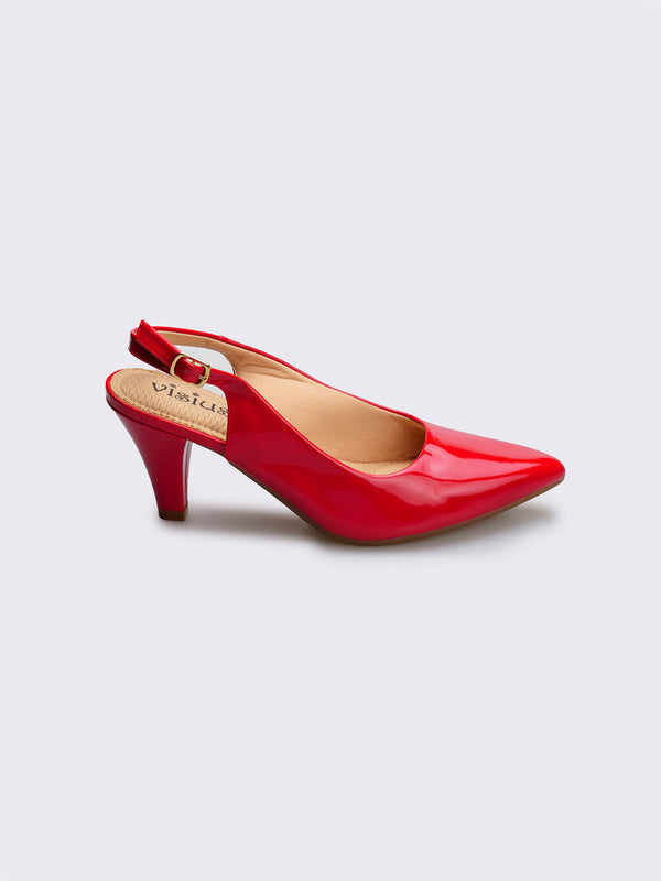 Tacón Ejecutivo Charol Rojo Visius VI3487CRO