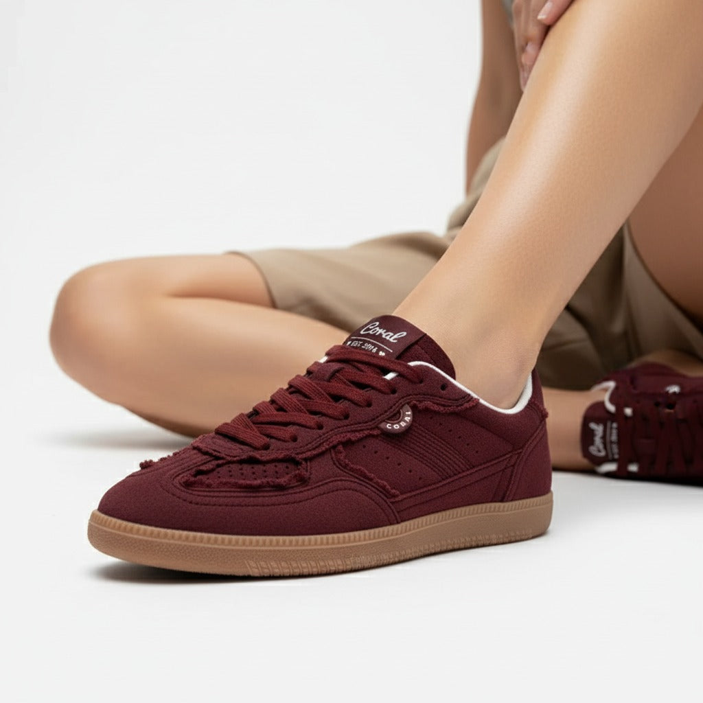 Tenis Casual Vino Coral Momemtum COMOMEMTVI