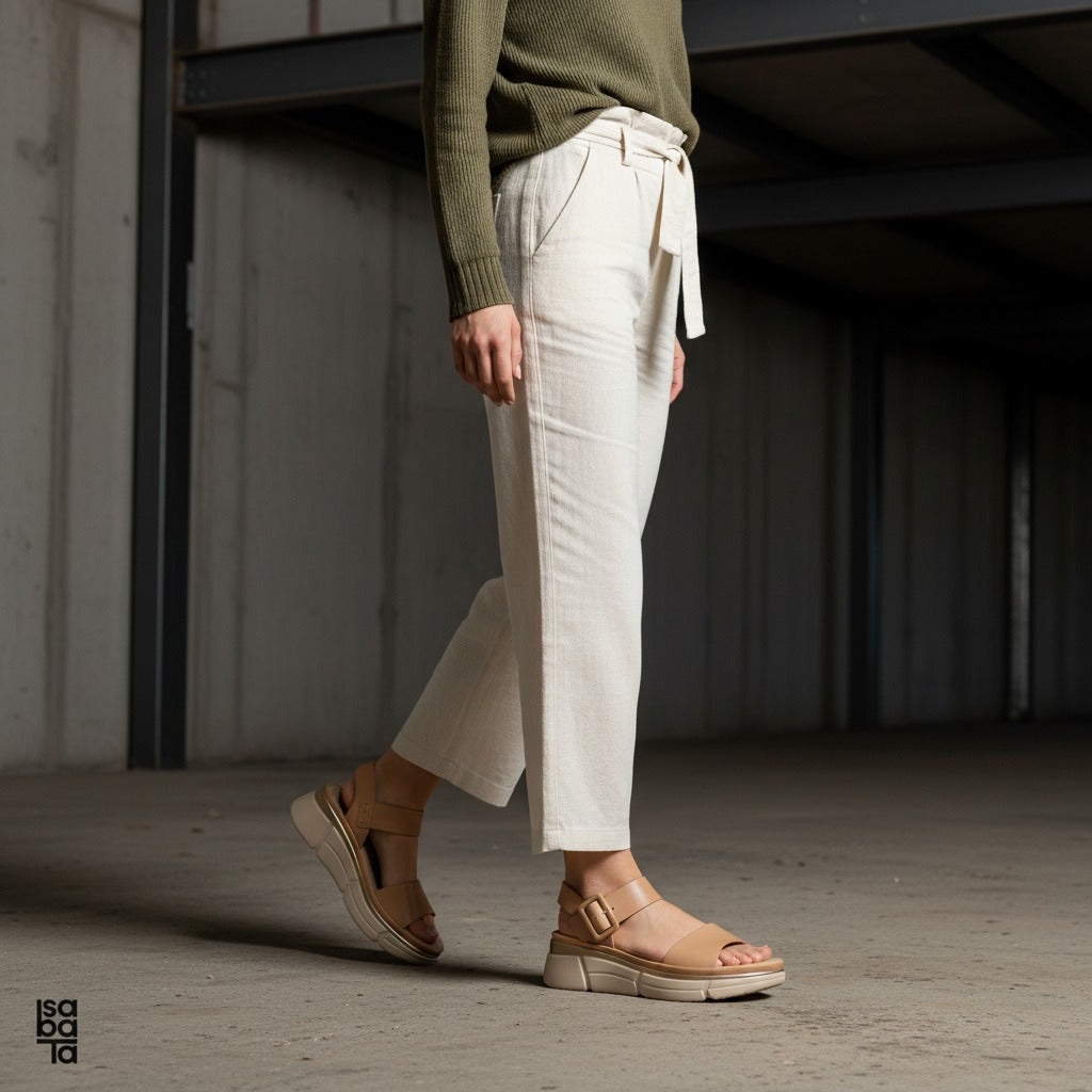 Sandalia Beige Sabata Loren 2501 SBLOREN2501BE - www.zitiocr.com