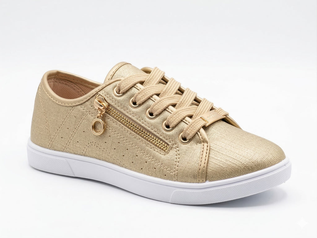 Tenis Casual Dorado MENINA Cancun MECANCUNDO