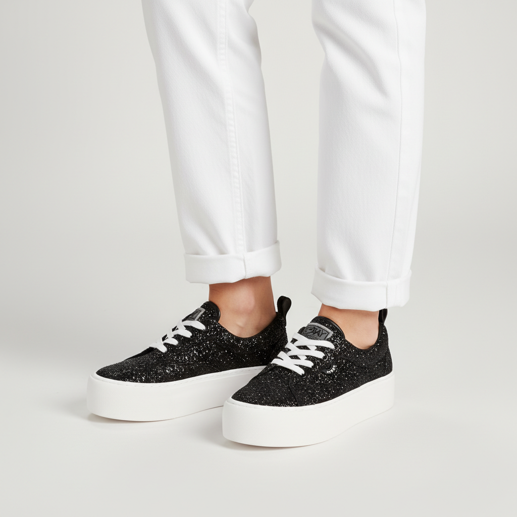 Tenis Casual Negro Glitter Coral Natsumi CONATSUMIGNE