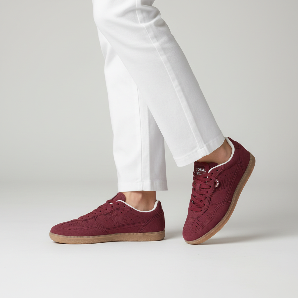 Tenis Casual Vino Coral Momemtum COMOMEMTVI