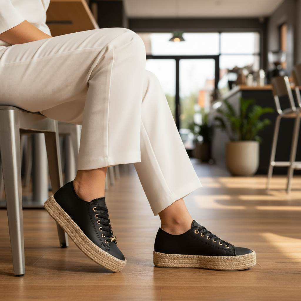 Tenis Casual Negro MENINA Malaga 2 MEMALAGA2NE