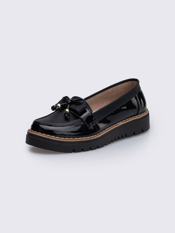 Mocasín Charol Negro ADDIC GA281CNE
