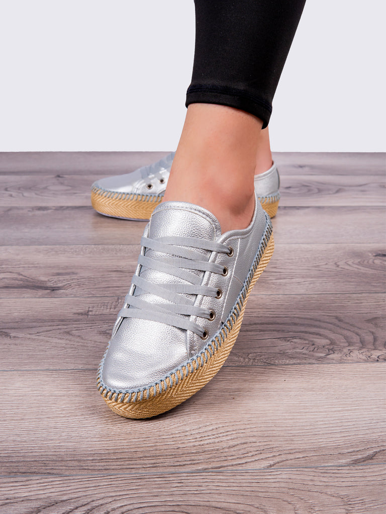 Tenis Casual Dama Plata ADDIC PON8040PL