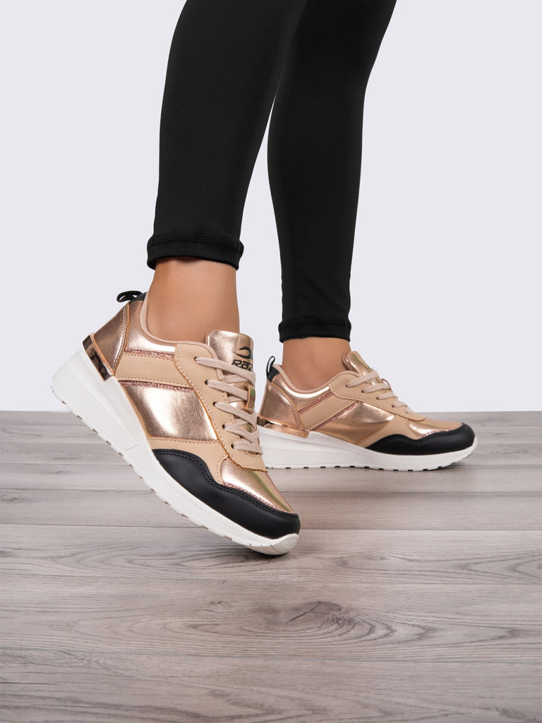 Tenis Casual Oro Rosa  Raze RA8218OR